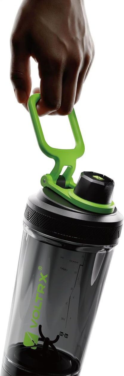 VOLTRX Electric Protein Shaker Bottle - USB Rechargeable Mixer Cup for Shakes and Meal Replacements, BPA-Free Tritan, 20oz