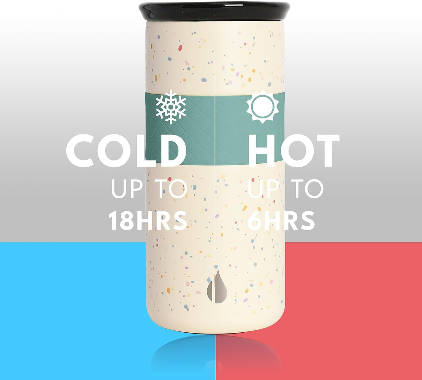 Elemental Artisan Insulated Tumbler, Triple Wall Coffee Travel Mug, Reusable Stainless Steel Coffee Tumbler with Ceramic Lid, Thermal Coffee Cups for Hot (6 Hrs) & Cold (18 Hrs), 16oz - Forest Green