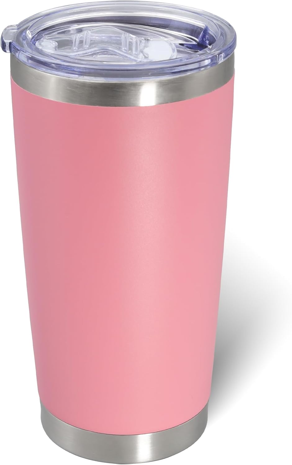 AIANJI 20oz Tumbler Bulk Stainless Steel Tumblers with Lid Vacuum Insulated Double Wall Travel Coffee Mug Powder Coated Tumbler Cup for Hot and Cold Drinks(Stainless Steel, 1 pack)
