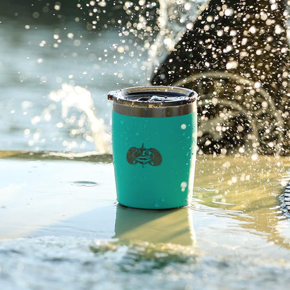 Toadfish Non-tipping 10oz Double Wall Insulated Stainless Steel Rocks Tumbler w/ East Slide Lid - Graphite