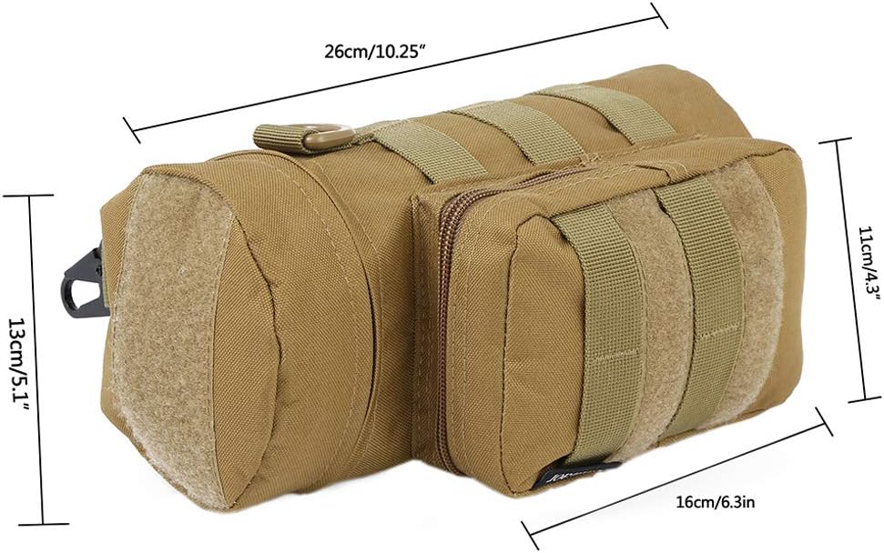 Molle Water Bottle Holder, Tactical Water Bottle Pouches for Backpack with D-Ring Hook