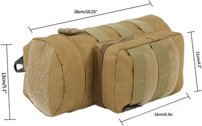 Molle Water Bottle Holder, Tactical Water Bottle Pouches for Backpack with D-Ring Hook