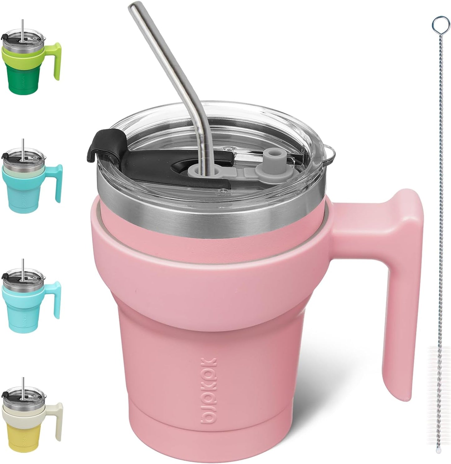 BJPKPK Tumbler With Handle And Straw Lid 40 oz Stainless Steel Insulated Coffee Tumbler Cups For Home, Office or Car,Turquoise