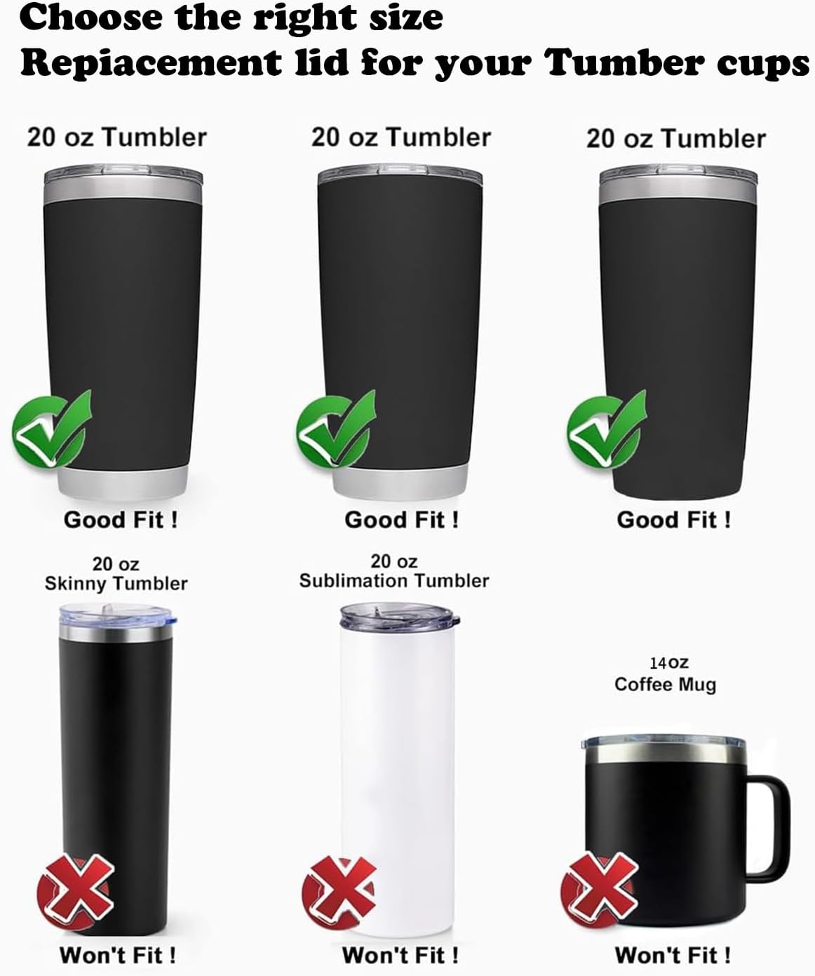 LEIOH 4 Pack 20 oz Tumbler Lid, Replacement Lids Compatible for YETI 20 oz Tumbler,Travel Mug,Spill Proof Splash Resistant Silicone Sliding Covers,Straw Friendly, BPA Free
