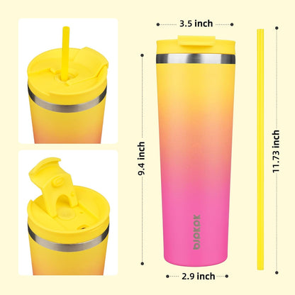 BJPKPK 4 Pack Tumbler with Lid and Straw,30oz Insulated Tumblers Bulk Reusable Travel Coffee Mug, Dishwasher Safe Double Wall Vacuum Insulated Cup Gift for Men Women,Light Blue Leopard