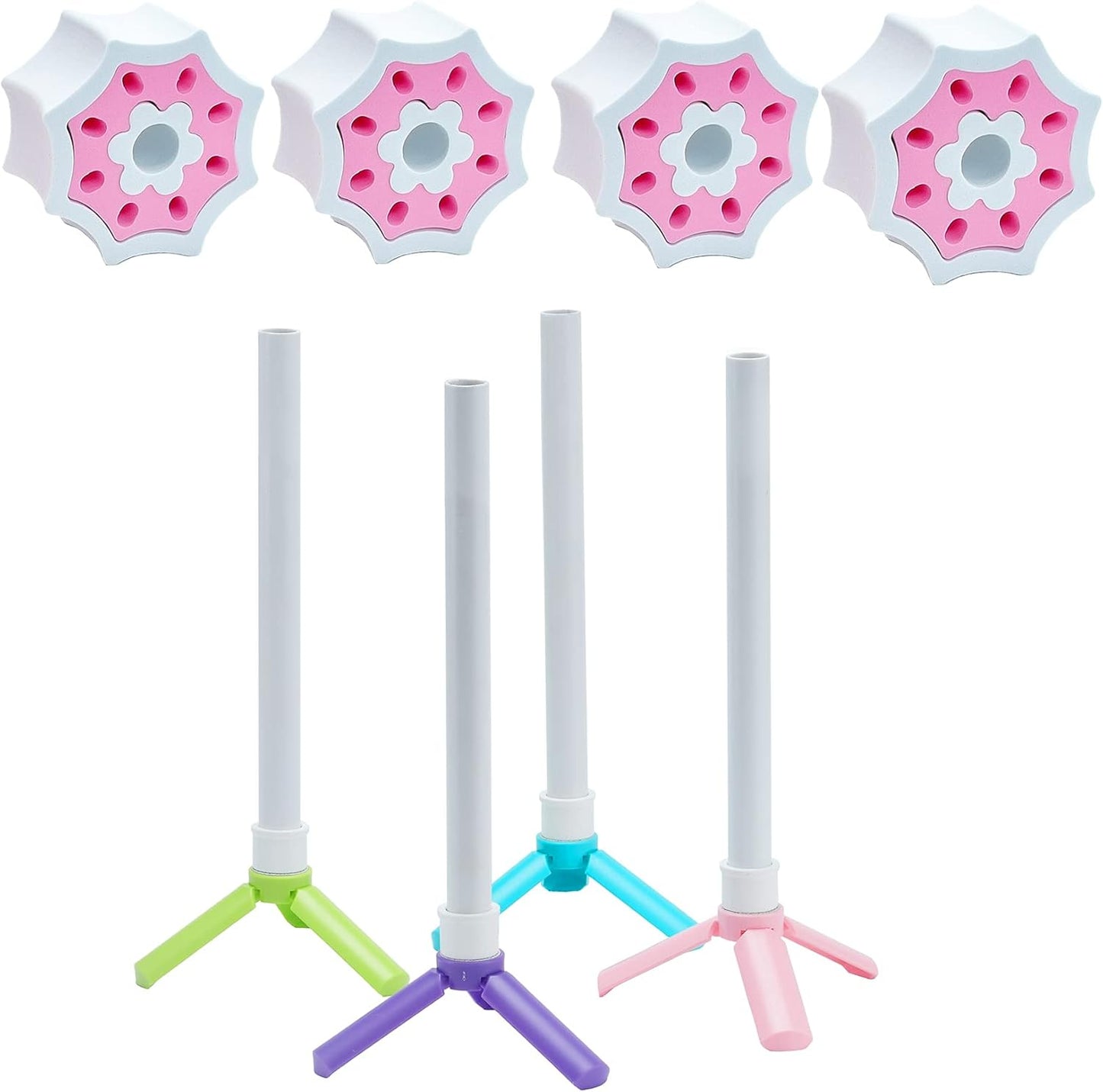 Cup Drying Machine Kit, Drying Stander Holder with Pipe, DIY Glitter Epoxy Tumblers Cup Turner Kit (Rack, White)