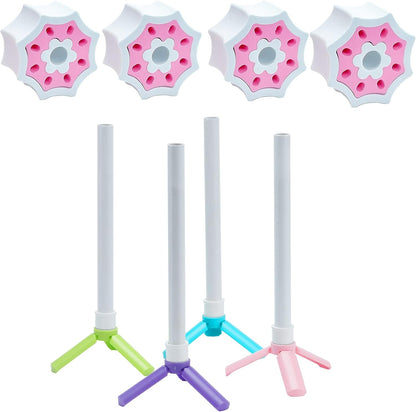 Cup Drying Machine Kit, Drying Stander Holder with Pipe, DIY Glitter Epoxy Tumblers Cup Turner Kit (Rack, White)