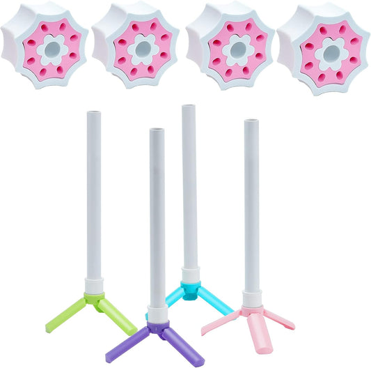 Cup Drying Machine Kit, Drying Stander Holder with Pipe, DIY Glitter Epoxy Tumblers Cup Turner Kit (Rack, White)