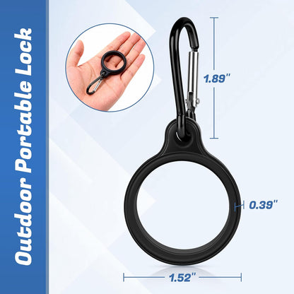 Water Bottle Clip with Carabiner, Compatible with Owala Freesip Twist 18oz/24oz, Durable Silicone Small Mouth Secure Hanging Water Bottle Holder Handle for Outdoor Hiking, Climbing, Camping