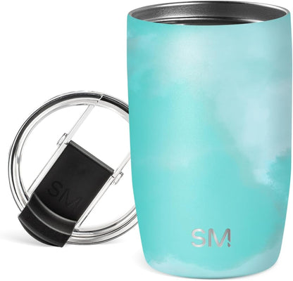 Simple Modern Voyager Tumbler with Flip Lid | Travel Coffee Mug | Insulated Stainless Steel Cold Brew Iced or Hot Coffee Cup | Gifts for Women Men Her Him | 16oz, Almond Birch