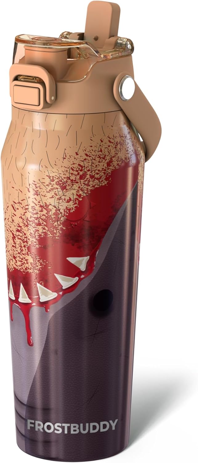 Frost Buddy 24oz Insulated Water Bottle with Straw & Chug Lid | Leak-Proof Stainless Steel | 24-Hours Cold | Sweat-Proof, Cup Holder Friendly | Ideal for Gym, Travel, Sports & Everyday Hydration - Colors B