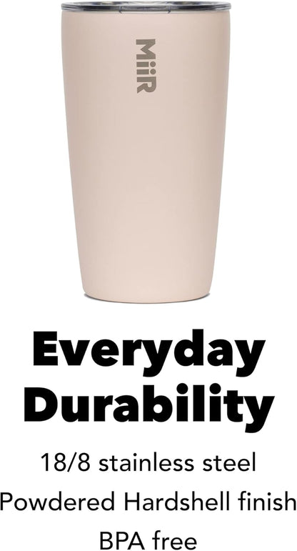 MiiR Tumbler, 12oz Insulated Stainless Steel with Press Fit Slide Lid – Splash Proof Design, Holds Hot & Cold Beverages, Stylish & Functional Cup Holder Compatible