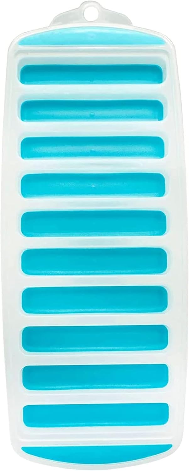 Meadow Lane Ice Stick/Cube Tray, Green 1-Tray (1-Pack, Green), Narrow and Long for Sports Bottles