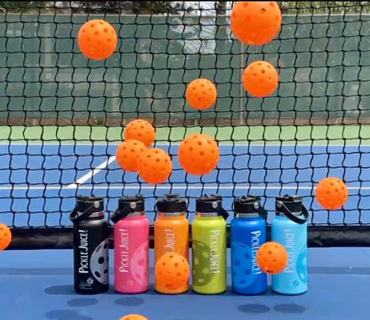Maui Pickleball Co.™ Pickleball Water Bottle 32oz Insulated Stainless Steel Water Bottle PickleBall Accessories Pickleball Gifts Sip/Swig Lid with Carry Handle