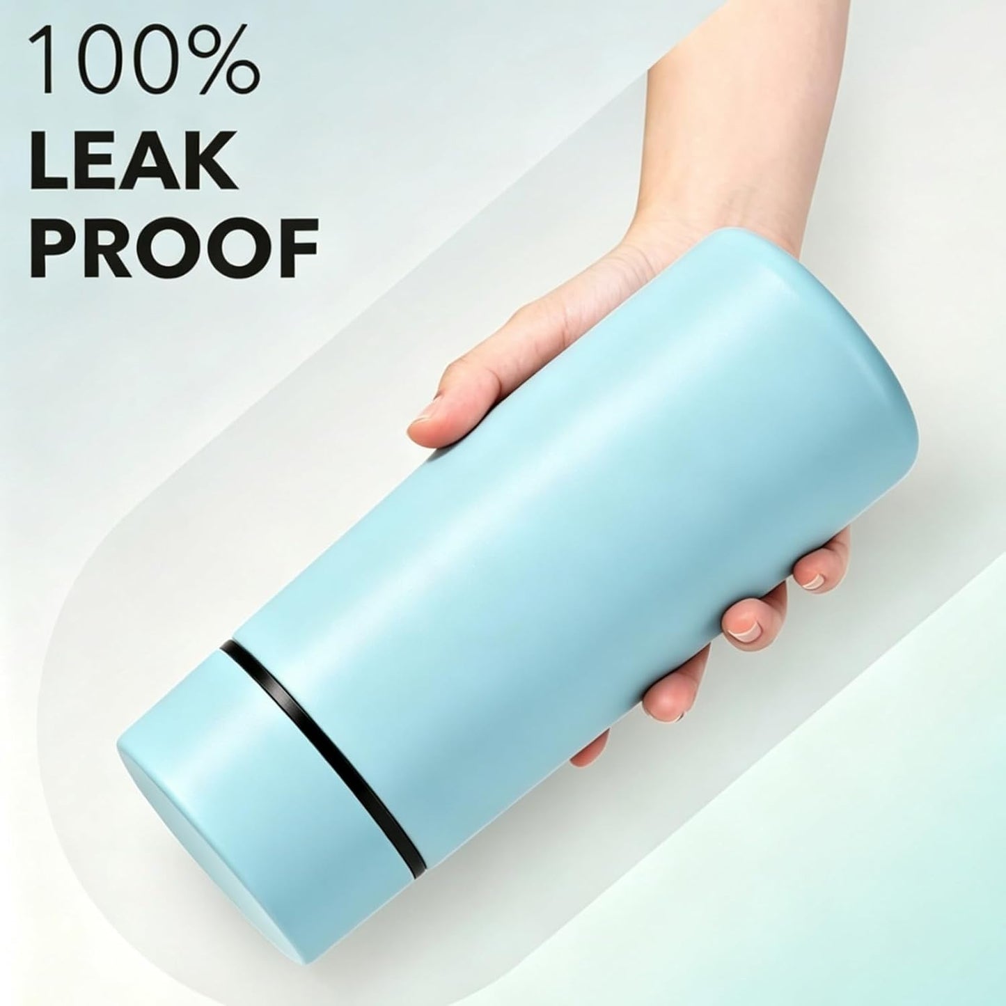 Insulated Water Bottle with Tea Infuser, Stainless Steel Insulated Flask, Leak Proof ，Vacuum Tumbler for Coffee, Tea and Drinks, BPA Free, Keeps Drinks Hot or Cold, 11oz (Green)