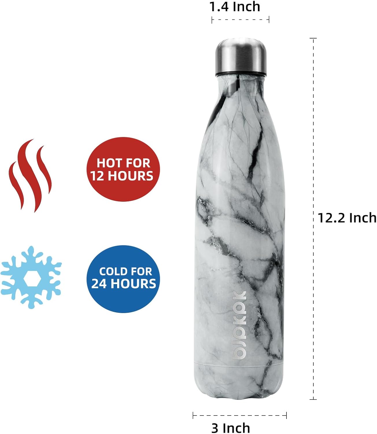 BJPKPK Insulated Water Bottle 12oz Small Stainless Steel Water Bottles Reusable Metal Thermal Keep Cold and Hot,Dreamy Purple - Colors A