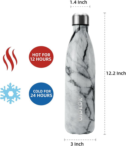 BJPKPK Insulated Water Bottle 12oz Small Stainless Steel Water Bottles Reusable Metal Thermal Keep Cold and Hot,Dreamy Purple - Colors A