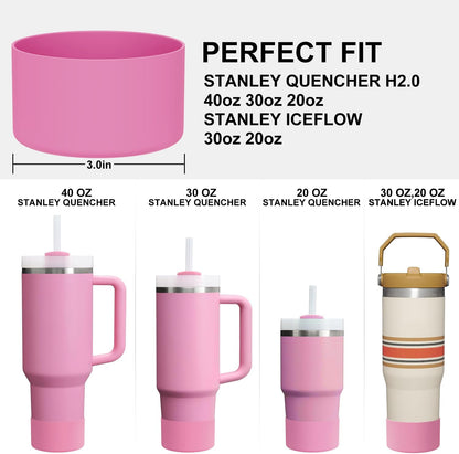 Affute Protective Silicone Boot for Stanley Quencher H2.0 40 30 20 oz & IceFlow Flip 30 20 oz, BPA Free Anti-Noise Anti-Scratch, Stanley Cup Protector Sleeve Cover Boot
