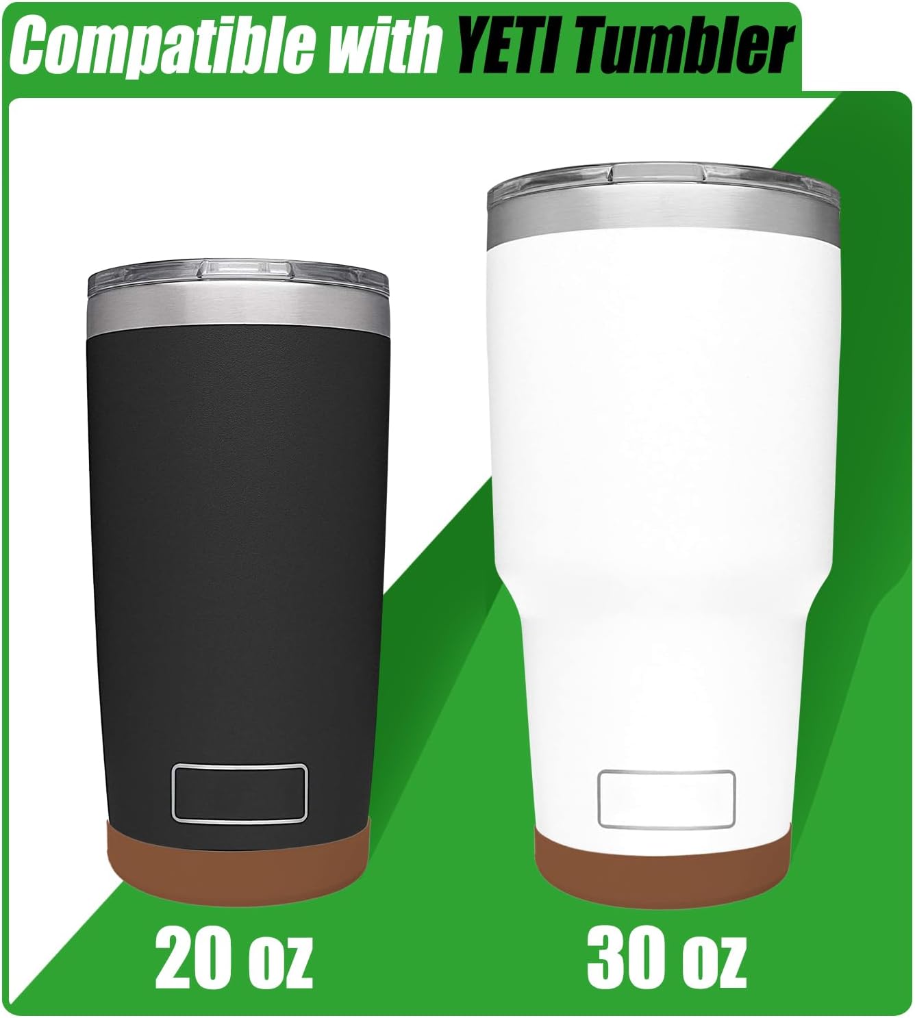 Silicone Boot Sleeve for YETI Tumbler 30 oz, 20 oz - Safer Protection and Less Noise for Yeti Coffee Mug Cup 20oz 30 oz - Dishwasher Safe