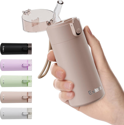 5oz Small Water Bottles with Straw, Mini Water Bottle with One-Hand Open Design, Leak-Proof Locking Lid for Hot&Cold Drinks, Small Travel Water Bottle - 100% Leakproof for School, Travel...(Mint)