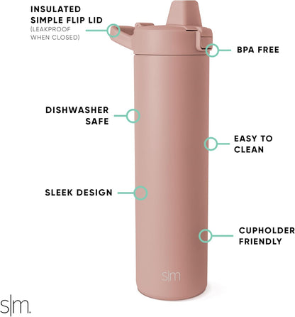 Simple Modern Filtered Water Bottle | Insulated Stainless-Steel Carbon Filter Travel Water Bottles | Reusable for Clean Drinking Water On The Go | 34oz, Sea Glass Sage