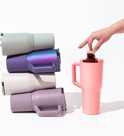 BrüMate Müv - 25oz 100% Leak Proof Insulated Coffee Mug with Handle & Lid - Stainless Steel Coffee Travel Mug - Double Walled Coffee Cup (Lilac Dusk)