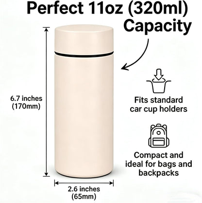 Insulated Water Bottle with Tea Infuser, Stainless Steel Insulated Flask, Leak Proof ，Vacuum Tumbler for Coffee, Tea and Drinks, BPA Free, Keeps Drinks Hot or Cold, 11oz (Green)