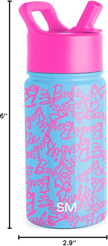 Simple Modern Disney Minnie Mouse Kids Water Bottle with Straw Lid | 14oz Insulated Stainless Steel Kids Tumbler & Spill Proof Toddler Cup for School, Girls, Boys | Summit | Minnie Mouse Fun - Colors B