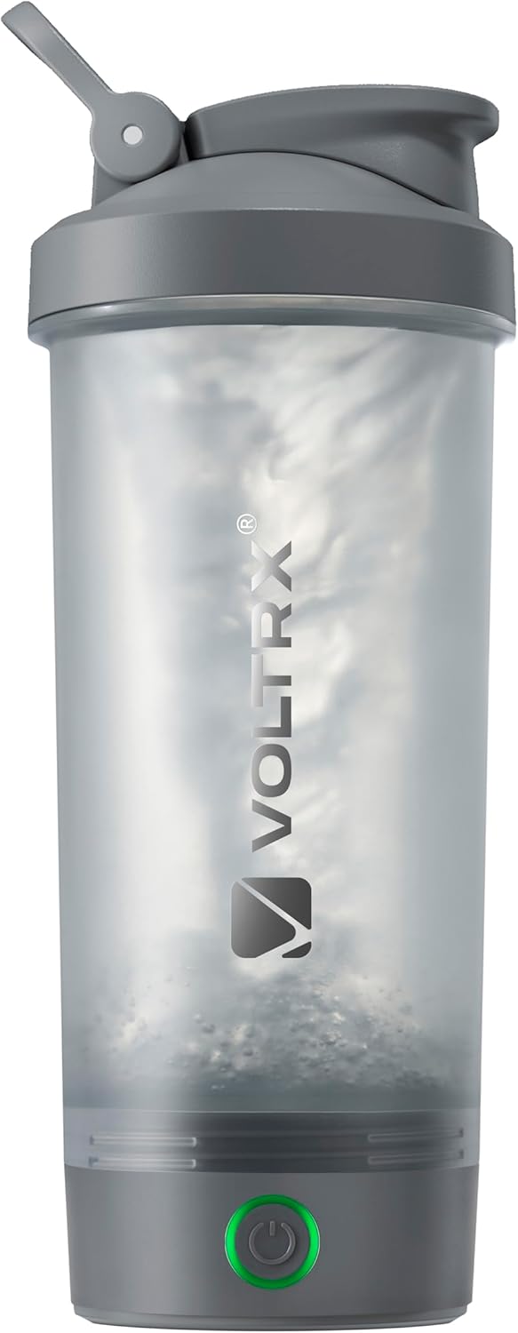 VOLTRX Protein Shaker Bottle, Merger USB C Rechargeable Electric Protein Shake Mixer, Shaker Cups for Protein Shakes and Meal Replacement Shakes, BPA Free, 24oz