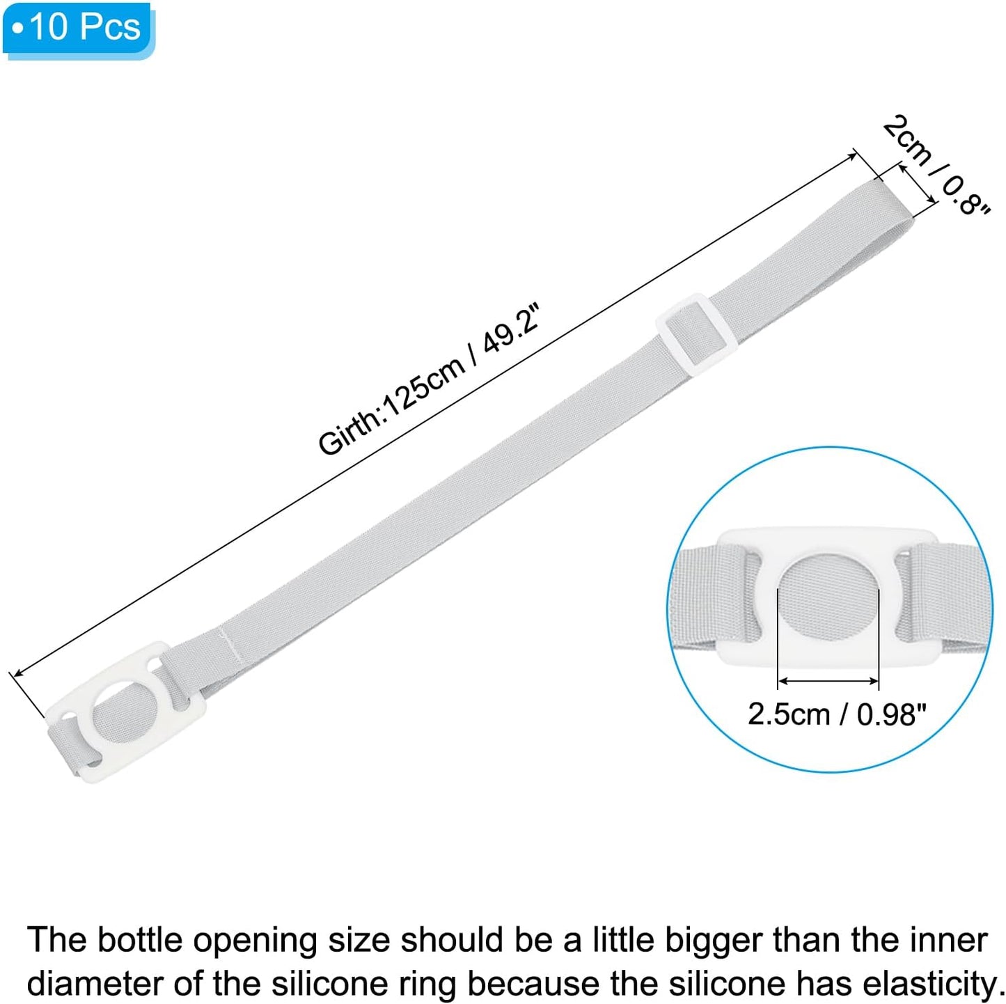 PATIKIL Water Bottle Lanyard, Adjustable Holder Shoulder Strap with Ring Buckle Carrier Clips for Walk Outdoor