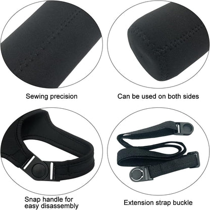 DanziX 4 Pack Water Bottle Carrier, Neoprene Sleeve Water Bottles Cup Carrier with 4 Shoulder Strap,Fit for All 16oz-20oz Sport Water Bottle-Black
