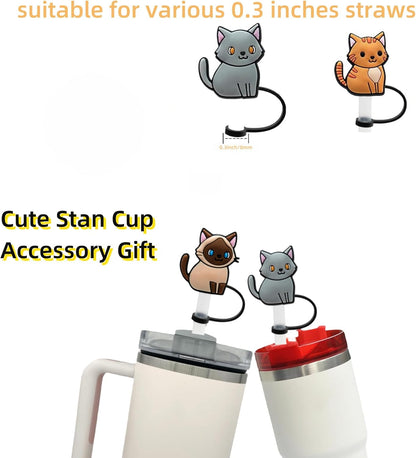 8mm Straw Covers Tips for Stanley Cup, Reusable Drinking STopper, Splash Proof Protector, Cover Cap for Stanley Cup Accessories