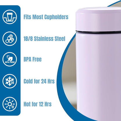 PARACITY Insulated Water Bottle,15 oz Stainless Steel Thermo, Double Wall Vacuum Water Bottle, Metal Water Bottle Keeps Hot for 12 Hrs, Cold for 24 Hrs, for Coffee, Drinks