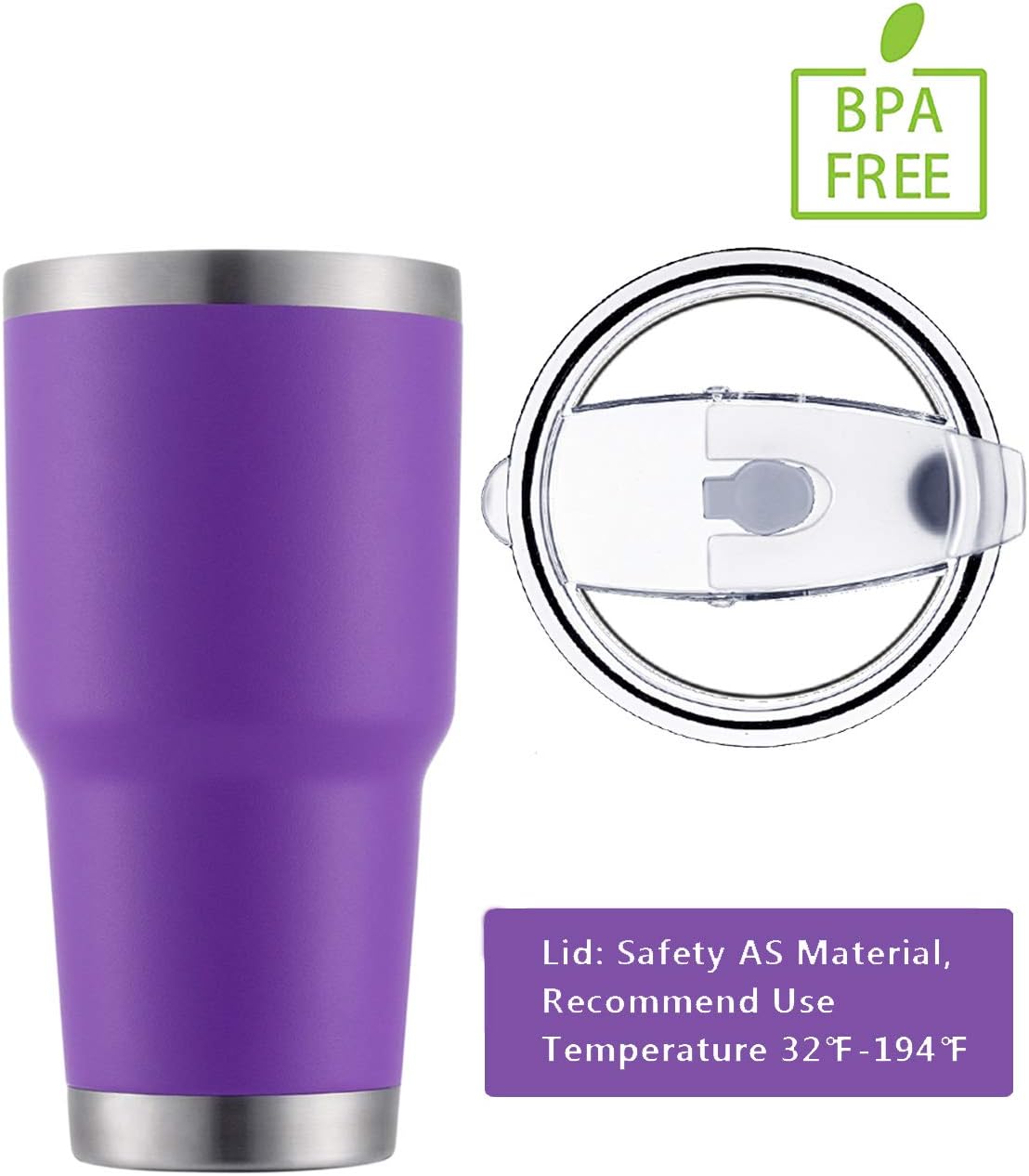 D·S 30oz Blue Tumbler Stainless Steel Double Wall Vacuum Insulated Mug with Straw and Lid, Cleaning Brush for Cold and Hot Beverages