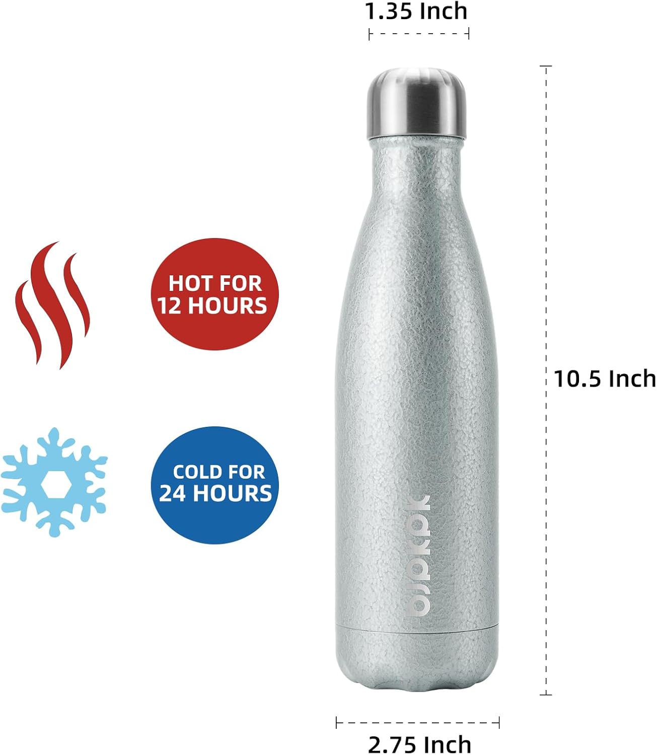 BJPKPK Insulated Water Bottle 12oz Small Stainless Steel Water Bottles Reusable Metal Thermal Keep Cold and Hot,Dreamy Purple - Colors B