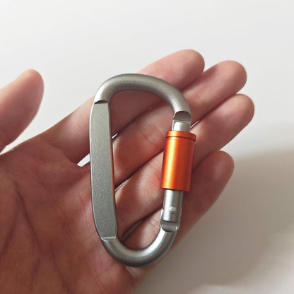 Paracord Keychain/Carabiner Clip - Jaymokes D Ring Metal Hook for Water Bottle, Key, Backpacks and More