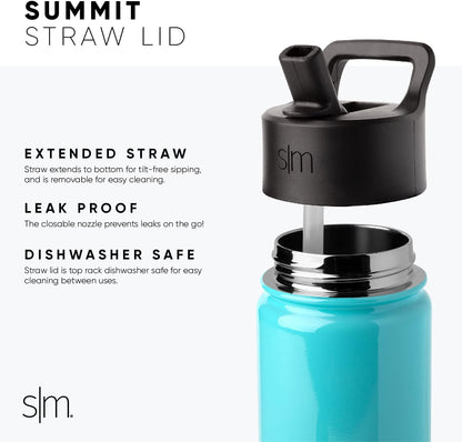 Simple Modern Kids Water Bottle with Straw Lid | 14oz Insulated Stainless Steel Kids Tumbler & Spill Proof Toddler Cup for School, Girls, Boys | Summit | Chloe Floral - Colors A