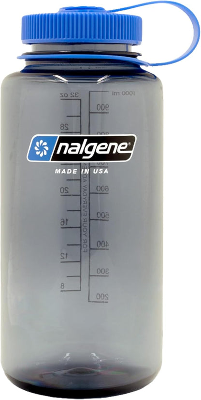 Nalgene 32 oz Wide Mouth Water Bottle | BPA-Free, Durable & Leak Proof, Lightweight Bottle for Hiking & Gym, Work & Travel