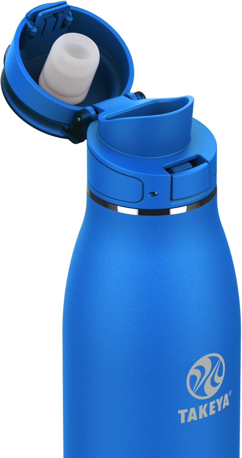 Takeya 17 oz Traveler Stainless Steel Insulated Travel Coffee Mug with Locking Leak Proof Lid, Premium Quality, BPA Free, Arctic