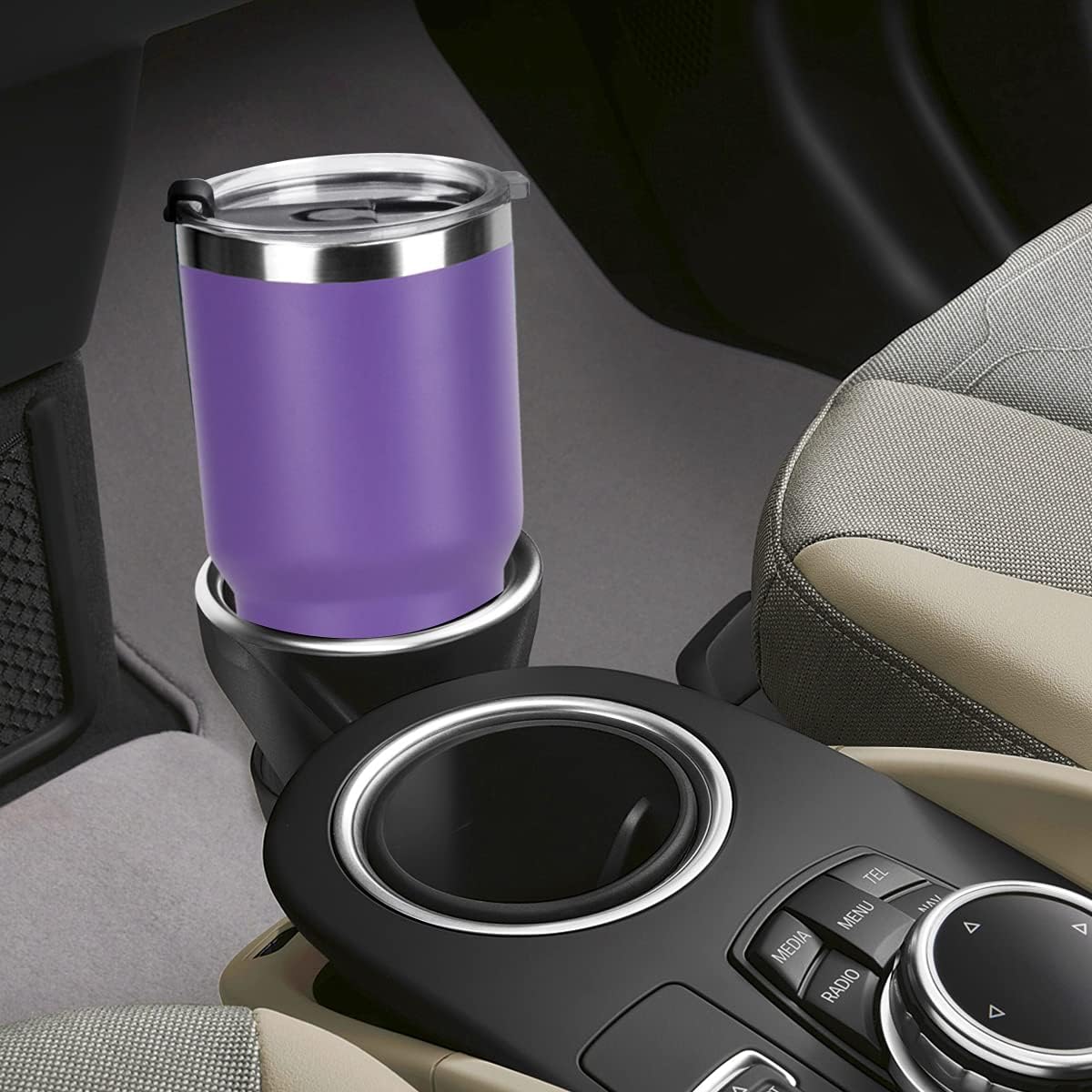 SYACOT 30oz Tumbler Double Wall Stainless Steel Vacuum Insulated Travel Mug with Splash-Proof Lid Metal Straw and Brush