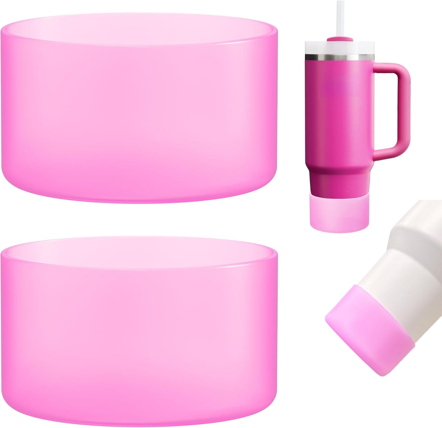 2-Pack Silicone Boot for Stanley Cup 30oz & 40oz, Anti-Slip & Noise Reducing Bottom Protector, BPA-Free Tumbler Base Cover for Quencher H2.0 30/40oz & IceFlow 20/30oz, Accessories for Car & Travel