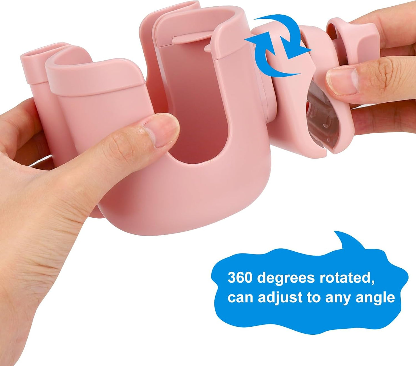 Accmor Stroller Cup Holder with Phone Holder, Bike Cup Holder, Universal Cup Holder for Uppababy Nuna Doona Strollers, 2-in-1 Cup Holder for Walker, Wheelchair, Scooter - Colors A