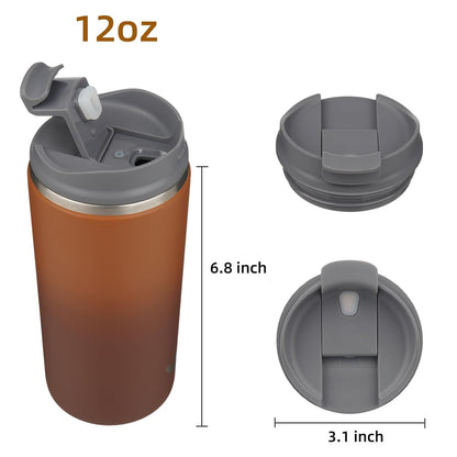 Konokyo Tumbler with Lid, 16 oz Travel Coffee Mug Double Wall Vacuum Stainless Steel Thermal Metal Cup Insulated Water Bottle,Navy Blue