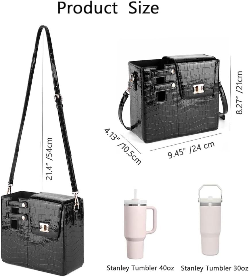 Stanley Purse Cup Holder Bag- Outdoor Portable Crossbody Bag for Stanley Cup Tumbler Purse