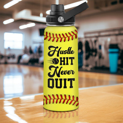 SANDJEST Gym Insulated Engraved Stainless Steel Water Bottle 32oz, Vacuum Chug Lid Travel Tumbler For Men Friends Dad Gymer Trainer, Gym Mode on, Birthday Christmas Father's Day