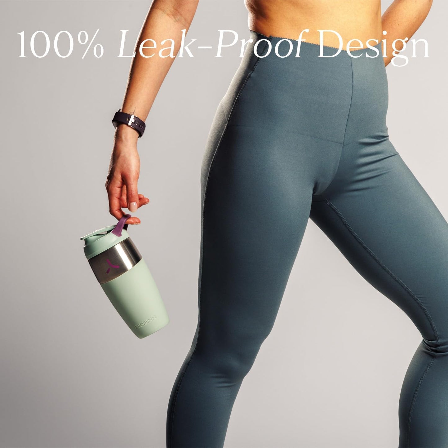 Promixx Pursuit Stainless Steel Shaker Bottle - 26oz Lightweight Metal Protein Mixer with Snap-Fit Agitator for Smooth Shakes - Leak-Proof Gym Shaker Cup for Fitness & Travel - Midnight Blue