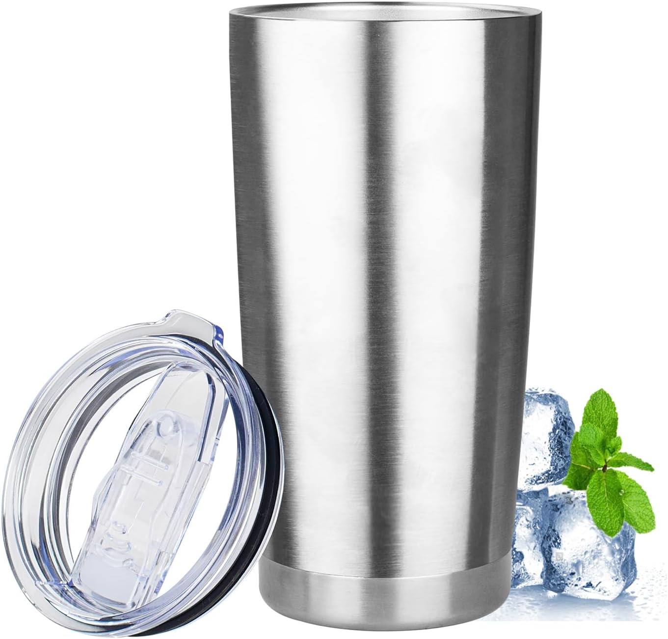 20oz Tumbler with Lid Stainless Steel Insulated Tumblers Travel Coffee Tumbler Bulk Double Wall Vacuum Insulated Water Cup Gifts for Christmas Women Men Her Him Home Office(Navy Blue, 1pack)
