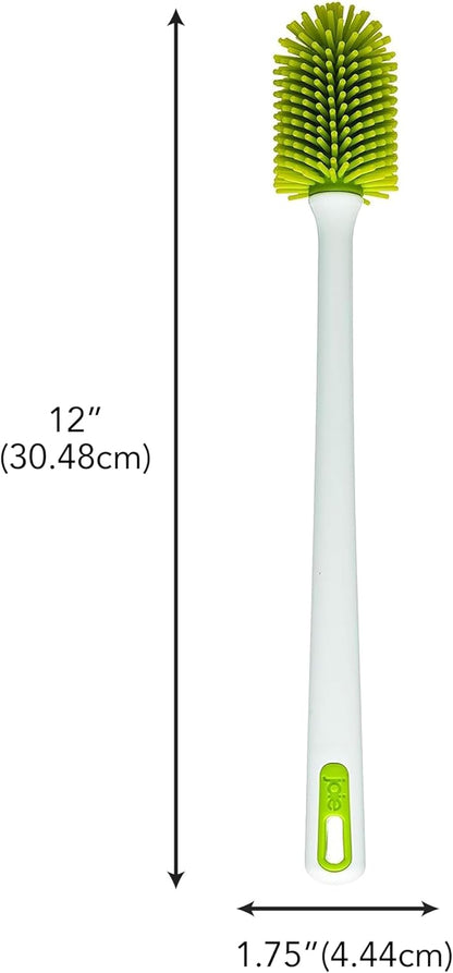 Joie Bottle Brush, Silicone Scrubber with Long Handle, Ideal for Cleaning Water Bottles, Baby Bottles and Glasses, Gentle Non-Scratch Bristles, Handy Kitchen Gadget, Colors May Vary