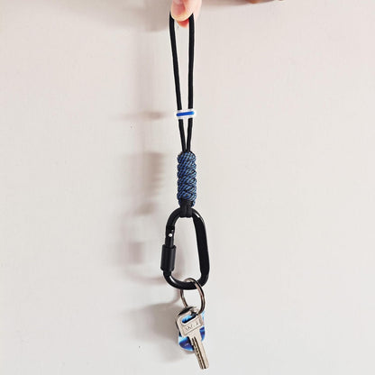 Paracord Keychain/Carabiner Clip - Jaymokes D Ring Metal Hook for Water Bottle, Key, Backpacks and More