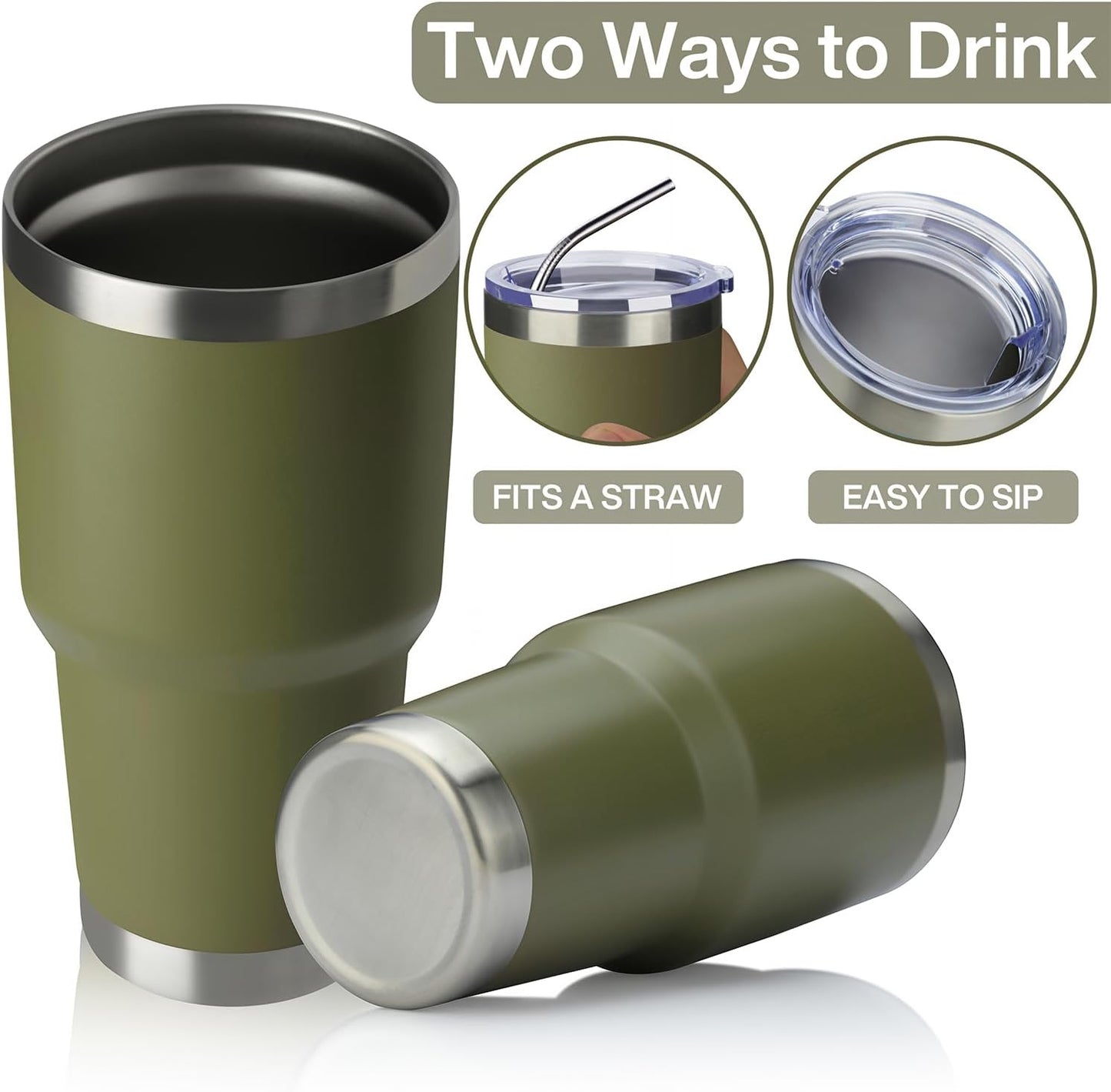 MEWAY 30oz Tumbler Double Wall Vacuum Insulated Travel Mug, Stainless Steel Tumbler with Lid, Durable Powder Coated Insulated Coffee Cup for Cold & Hot Drinks (Silver,1 PACK)